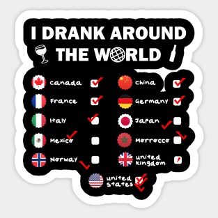 EPCOT I Drank Around The World Sticker